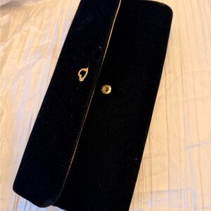 Victoria's Secret Midnight Black Velvet Clutch